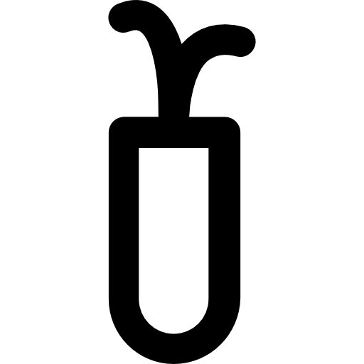 tubo de ensayo Vector Market Bold Rounded icono