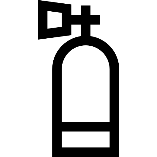 zbiornik tlenu Basic Straight Lineal ikona