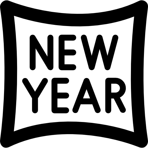 New year Vector Market Bold Rounded icon