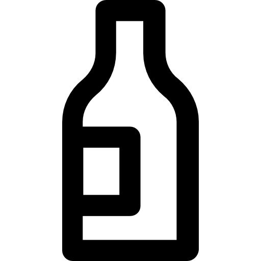 butelka wina Vector Market Bold Rounded ikona