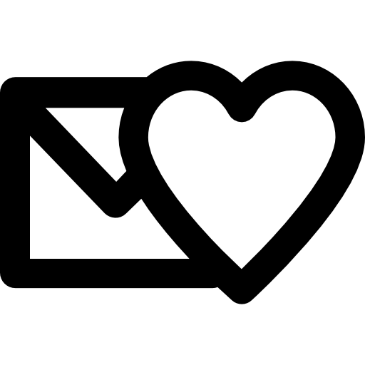 carta de amor Vector Market Bold Rounded icono