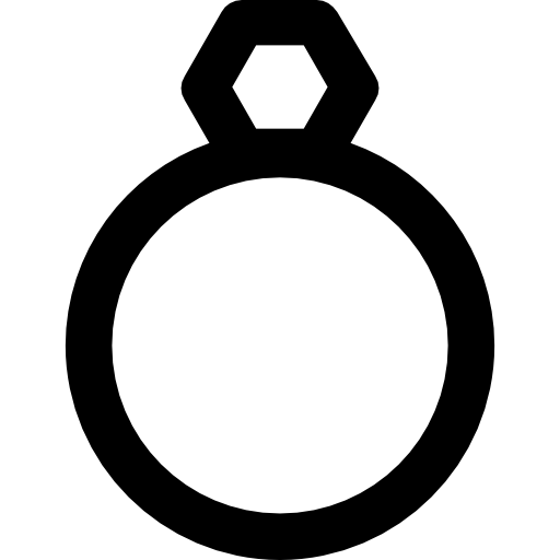 anillo de compromiso Vector Market Bold Rounded icono