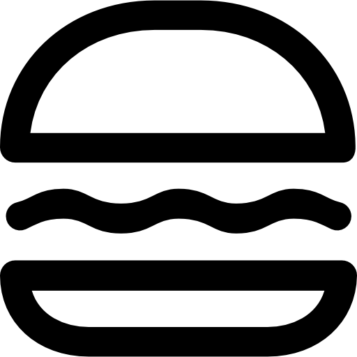 hamburguesa Vector Market Bold Rounded icono