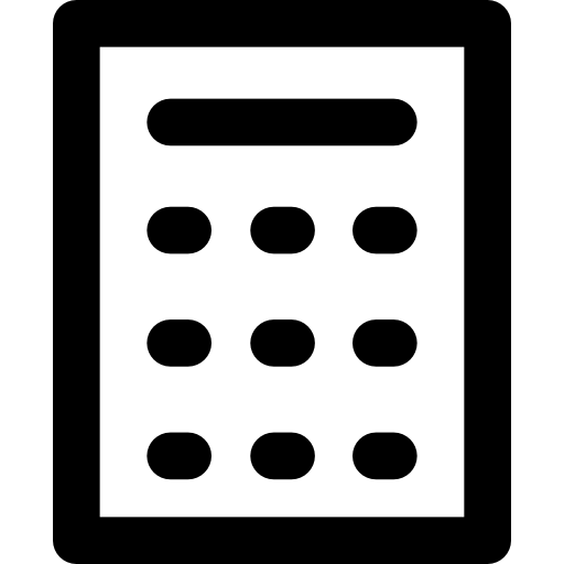 Calculator Vector Market Bold Rounded icon