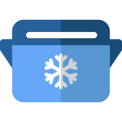 draagbare koelkast Basic Rounded Flat icoon