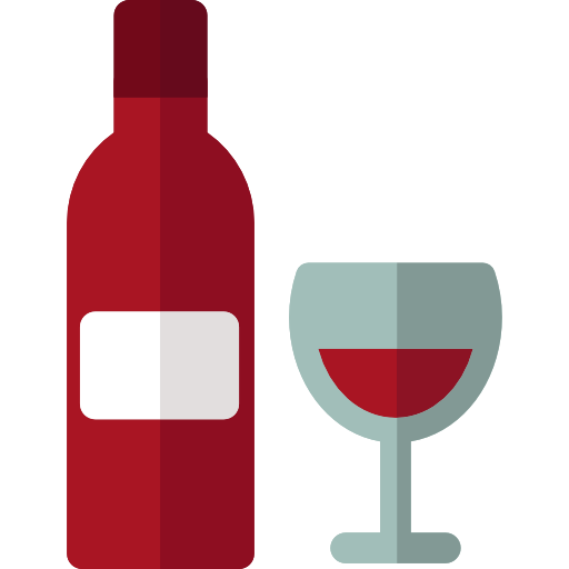 wijnfles Basic Rounded Flat icoon