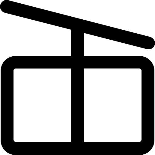 cabina del teleférico Vector Market Bold Rounded icono