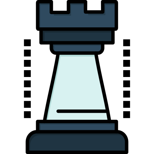 schaken Flatart Icons Lineal Color icoon
