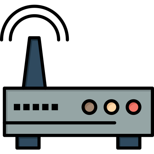 router Flatart Icons Lineal Color icon