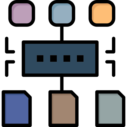 algorithme Flatart Icons Lineal Color Icône
