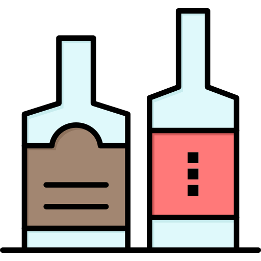 Alcohol Flatart Icons Lineal Color icon