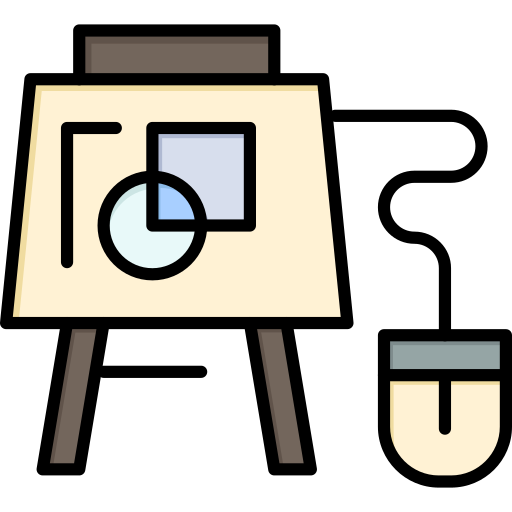 Easel Flatart Icons Lineal Color icon
