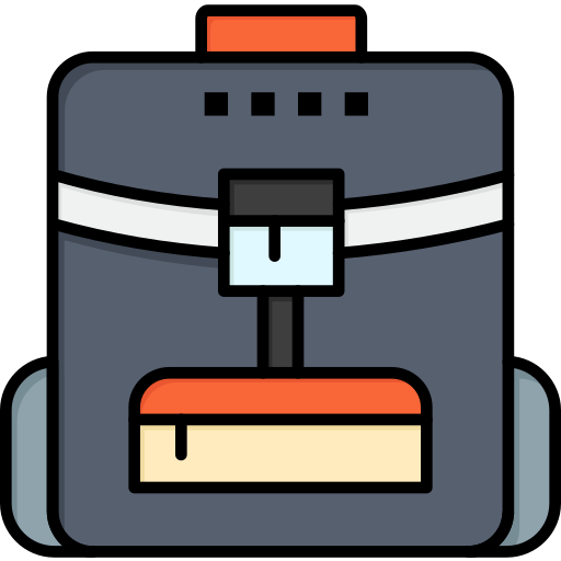 Backpack Flatart Icons Lineal Color icon