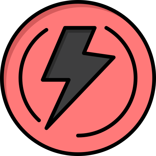 Thunderbolt Flatart Icons Lineal Color icon
