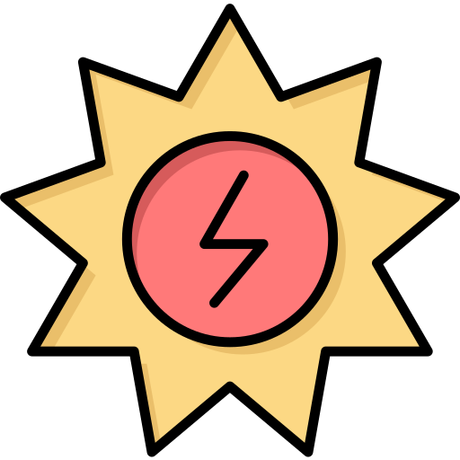 energia słoneczna Flatart Icons Lineal Color ikona