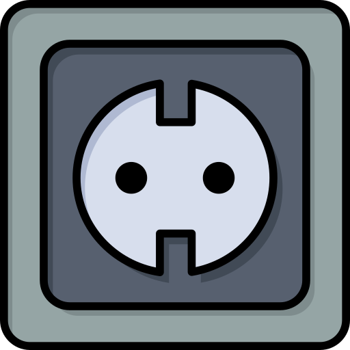 Socket Flatart Icons Lineal Color icon