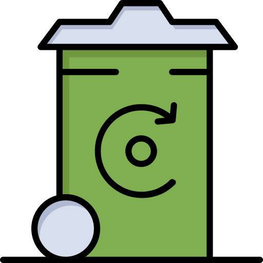 Bin Flatart Icons Lineal Color icon