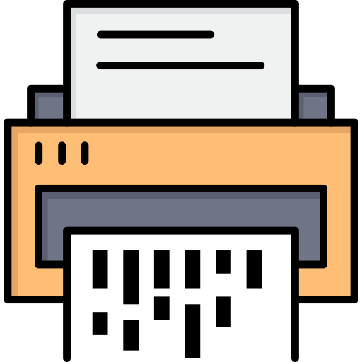Trituradora de papel Flatart Icons Lineal Color icono