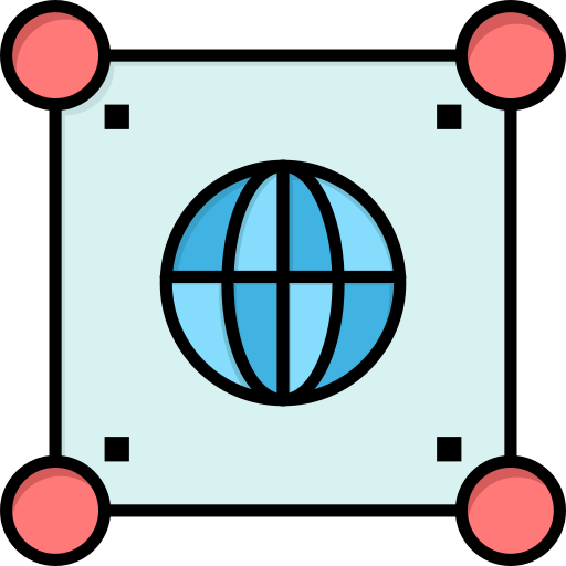 wereldbol Flatart Icons Lineal Color icoon