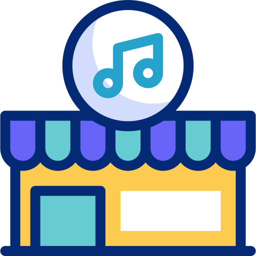 Music store Basic Accent Lineal Color icon