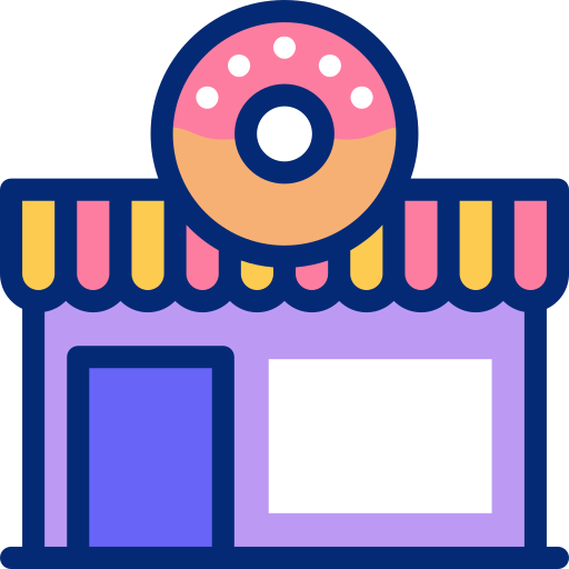 Donut shop Basic Accent Lineal Color icon