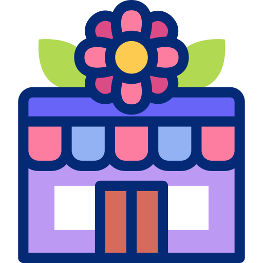 bloemenwinkel Basic Accent Lineal Color icoon