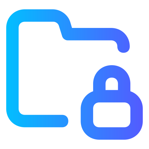 Folder lock Generic gradient outline icon
