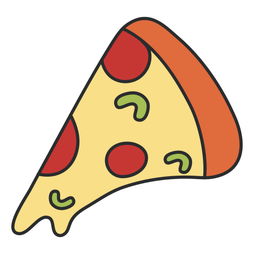 pizza Generic color hand-drawn icona