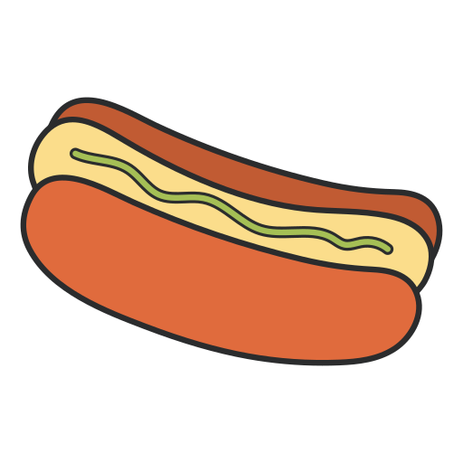hot dog Generic color hand-drawn icono
