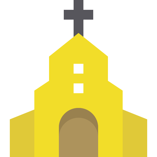 교회에 Pixelmeetup Flat icon