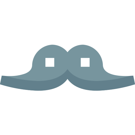 moustache Pixelmeetup Flat Icône