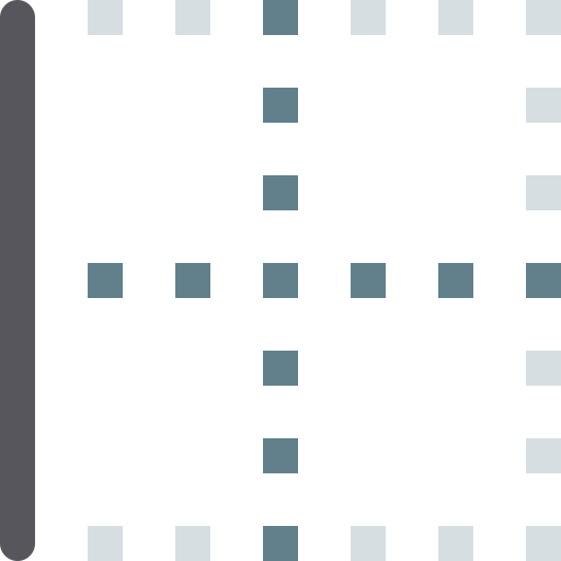 bordo sinistro Pixelmeetup Flat icona