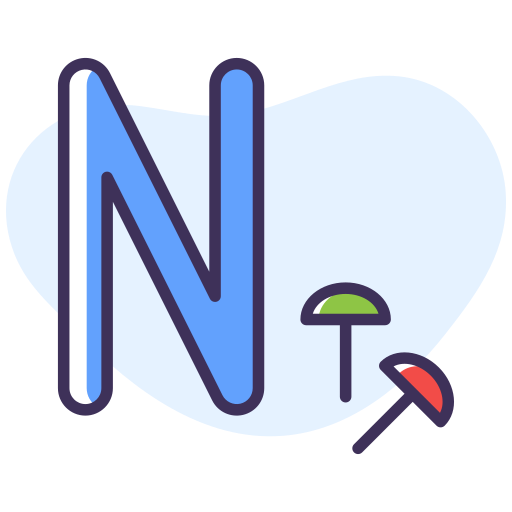 lettera n Generic color lineal-color icona