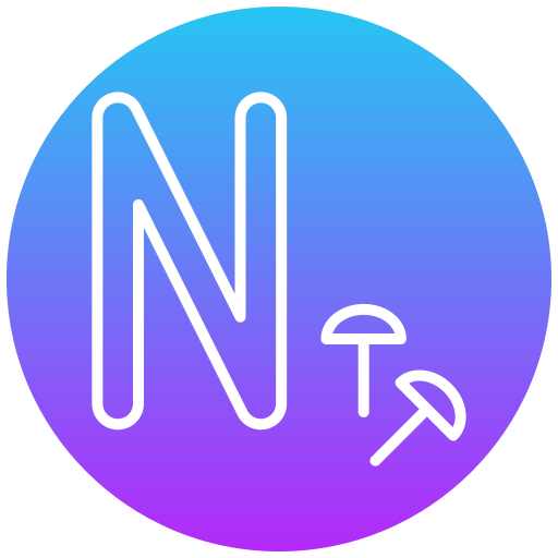 Letter n Generic gradient fill icon