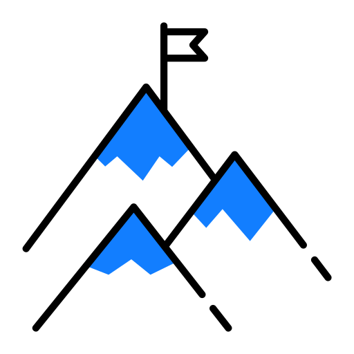 zona de montaña Generic color outline icono