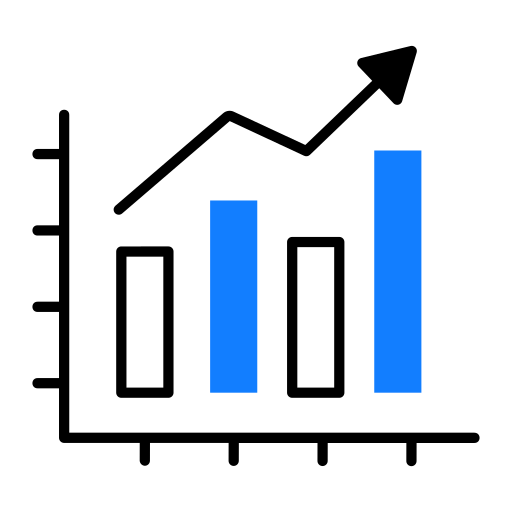 Trade chart Generic color outline icon