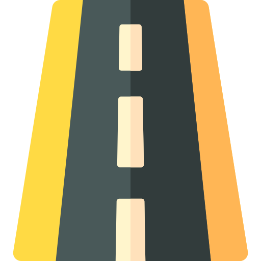 Road Basic Rounded Flat icon