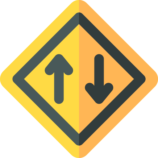 dos caminos Basic Rounded Flat icono