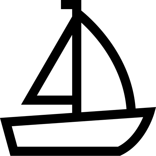 voilier Basic Straight Lineal Icône