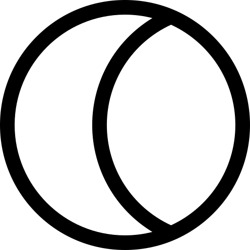 Fase lunar Basic Straight Lineal icono