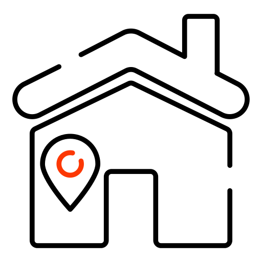 posizione della casa Generic color outline icona