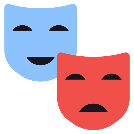 maschera teatrale Generic color fill icona
