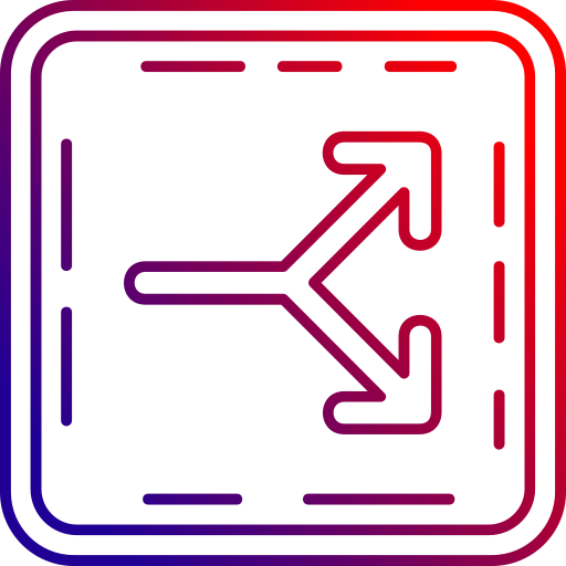 Split Generic gradient outline icon