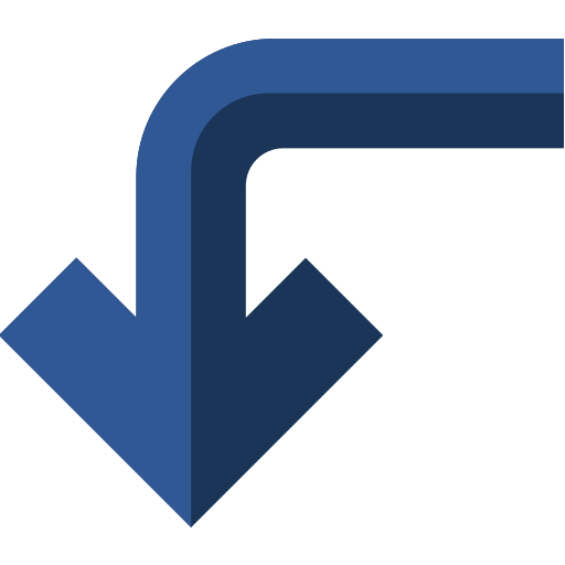 Curve arrow Basic Straight Flat icon