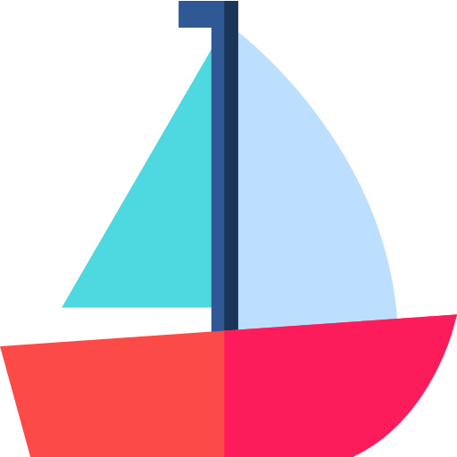 Sailboat Basic Straight Flat icon