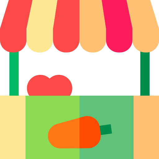 negozio di generi alimentari Basic Straight Flat icona