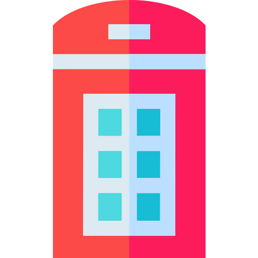 Phone booth Basic Straight Flat icon