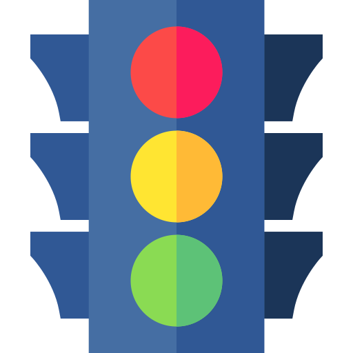 Traffic light Basic Straight Flat icon