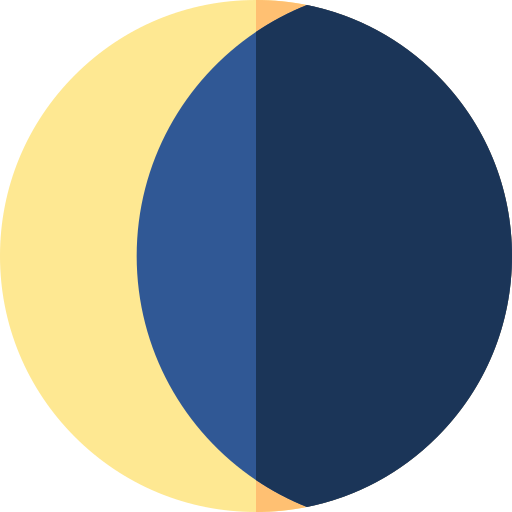 fase lunar Basic Straight Flat icono