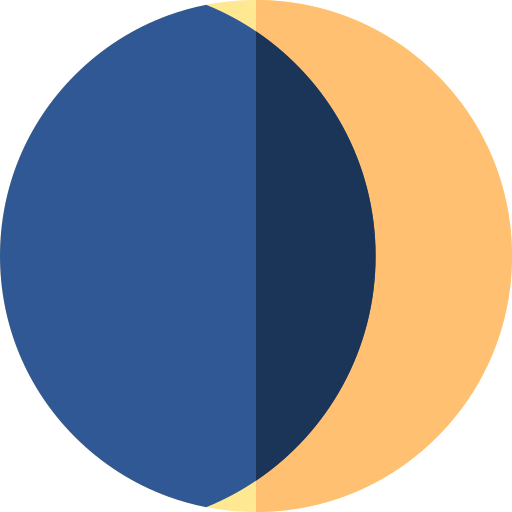 달의 위상 Basic Straight Flat icon